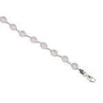 Sphatik Diamond Cut Beads Silver Bracelet