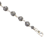 Om Namah Shivay Silver Bead Bracelet