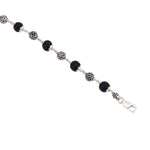 Karungali Silver Oval Beads Bracelet