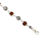 Rudraksha Capping Silver Shree Hari Silver Bracelet