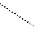 Black Rudraksha Bracelet with Silver Beads