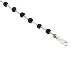 92.5 Silver Black Rudraksha Bracelet