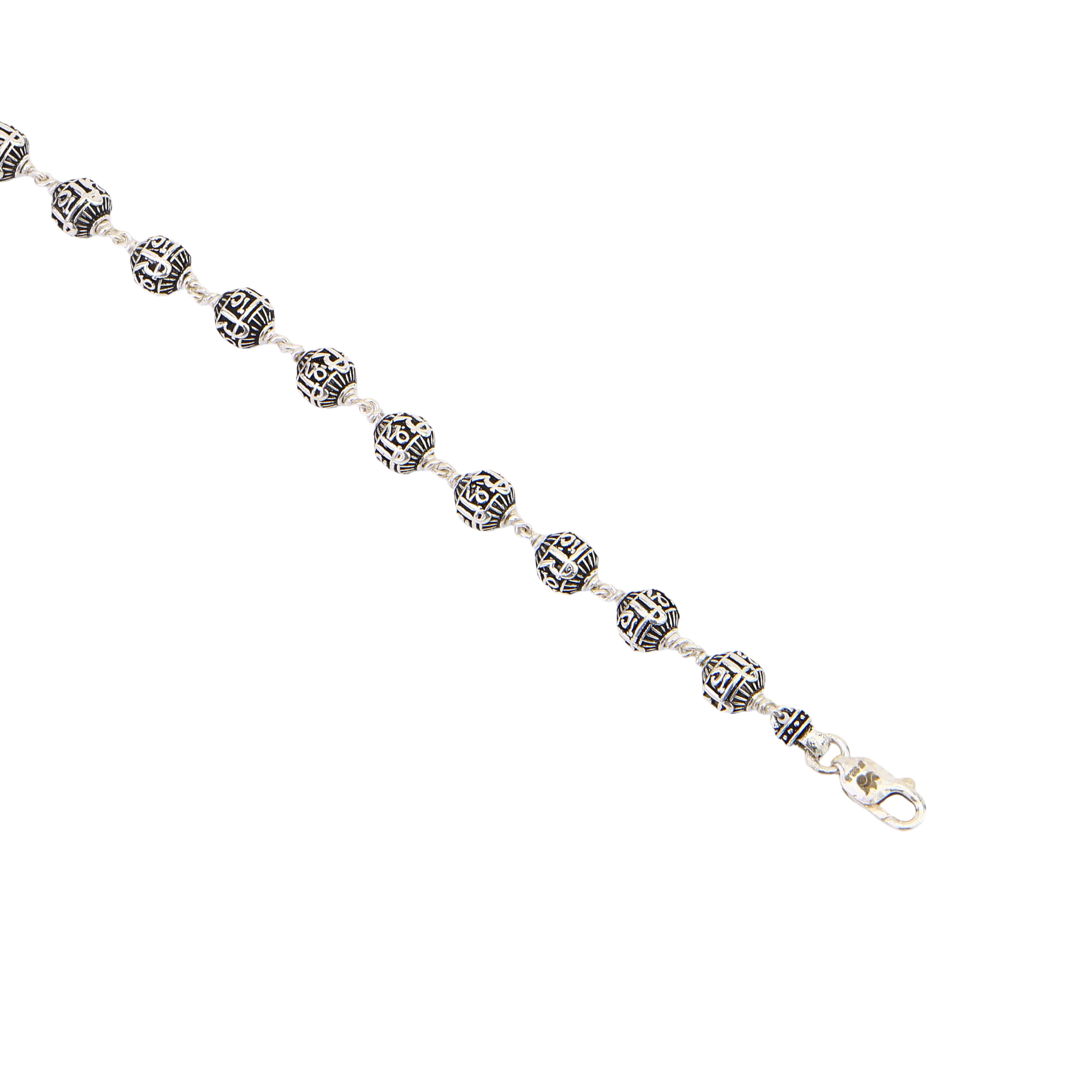Shree Hari Silver Bead Bracelet