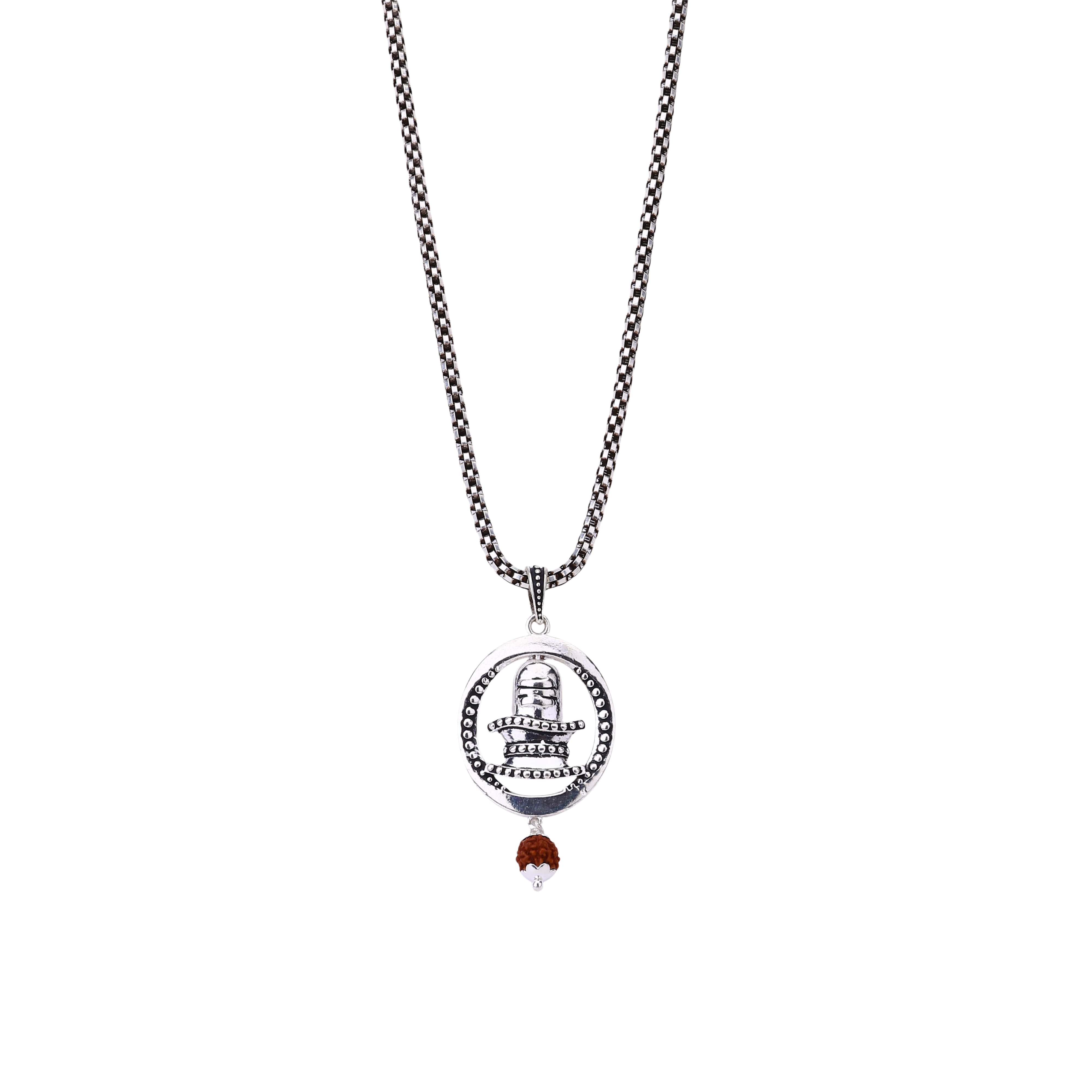 Divine Shivling Rudraksha Silver Pendant