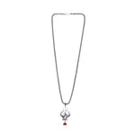 Om Trishul Mahakal Rudraksha Silver Pendant