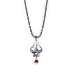 Om Trishul Mahakal Rudraksha Silver Pendant