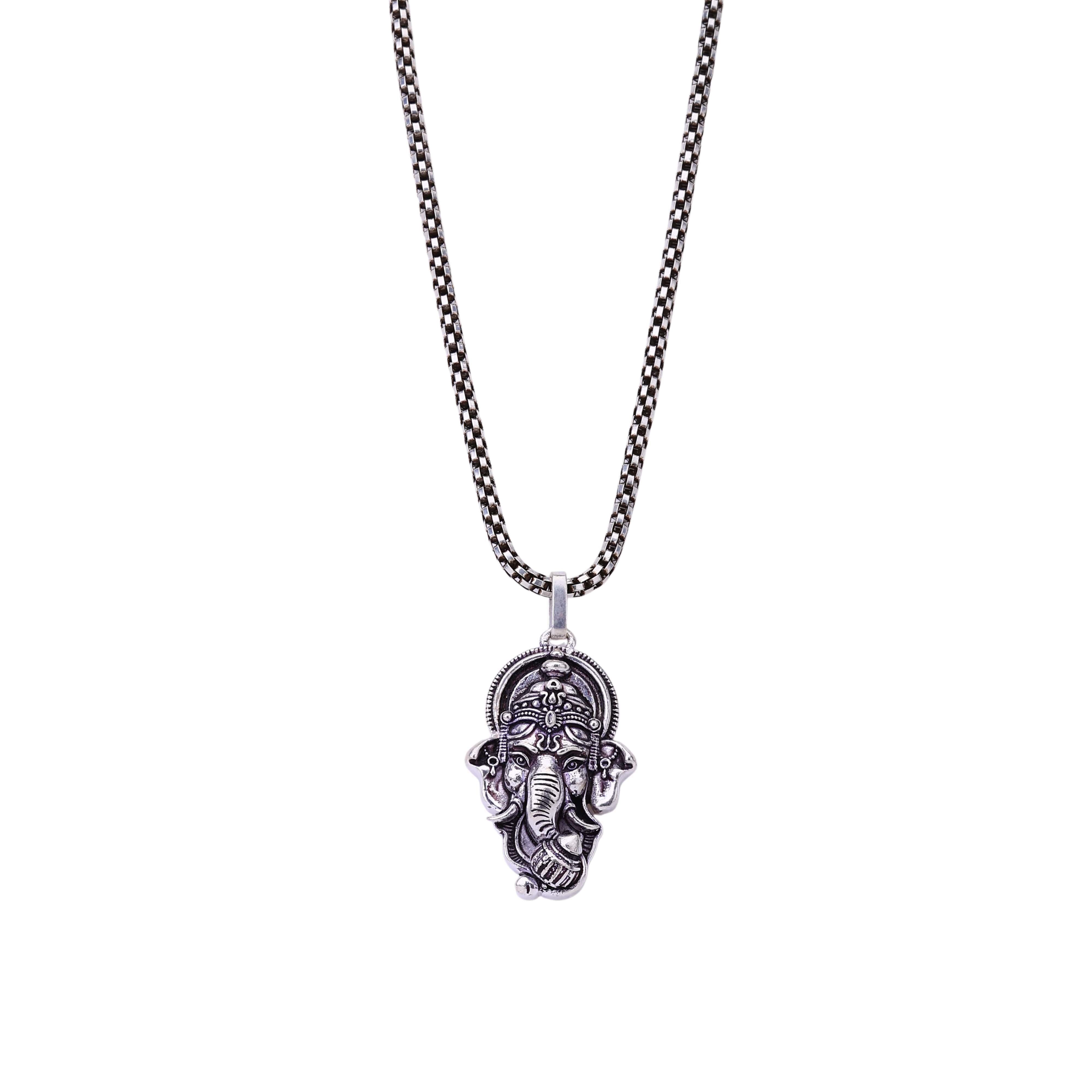 Authentic Lord Ganesha Silver Pendant