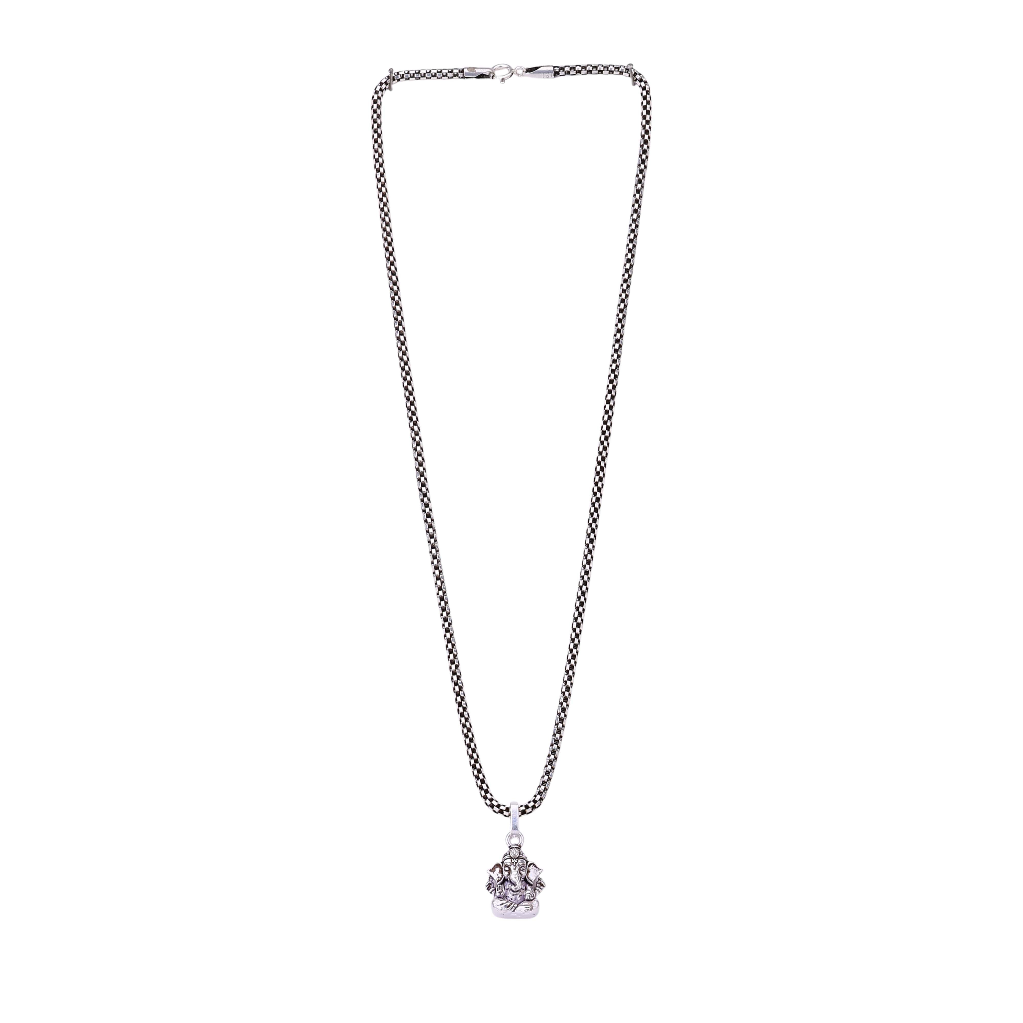 Ganpati Bappa Silver Pendant