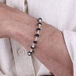 Authentic Black Rudraksha Silver Bracelet