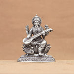 Saraswati Devi Silver Murti