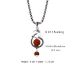 Om Rudraksha Silver Pendant