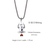 Shivling Rudraksha Silver Pendant