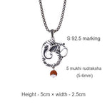 Shree Ganesh Om Rudraksha Silver Pendant
