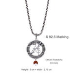 Om Trishul Rudraksha Silver Pendant