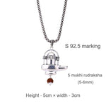 Spiritual Shivling Rudraksha Silver Pendant