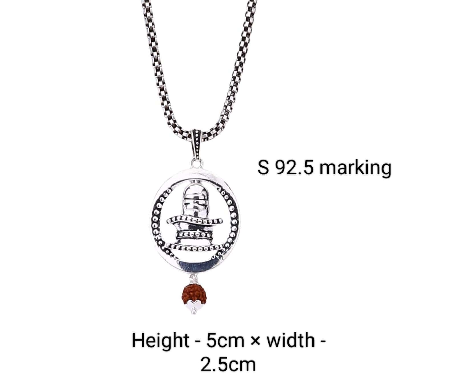 Divine Shivling Rudraksha Silver Pendant