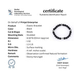 Ebony Karungali with Om Silver Beads Bracelet
