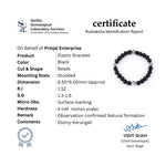 Ebony Karungali with Om Namah Shivay Silver Beads Bracelet