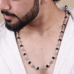 Original Karungali Silver Mala (Perforated Oval Beads)