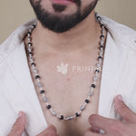 Sacred Karungali mala with 92.5 silver dome beads