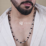 Karungali Silver Mala (Filigree Oval Beads)