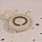 Rudraksha with Lava Beads Bracelet