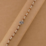 Rudraksha Silver Shiva Damru Bracelet Single