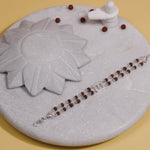 Rudraksha Silver Naag Double Line Bracelet