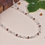Rudraksha with Sphatik Diamond Cut and Om Silver Beads Mala