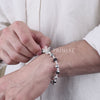 Black Rudraksha with Om Silver Bracelet