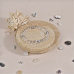 Spatik Beads with Om Namah Shivay Silver Beads Bracelet