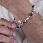 Karungali with Jay Shree Ram Silver Bracelet