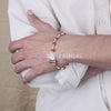 Silver Trishul Damru Rudraksha Bracelet