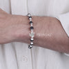 Premium Black Rudraksha Silver Bracelet