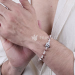 Om Namah Shivay Rudraksha Silver Mala