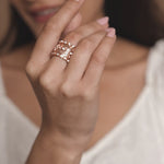 Rose Gold Plated Silver Ring Cum Bracelet for Women