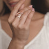 Rose Gold Plated Silver Ring Cum Bracelet for Women