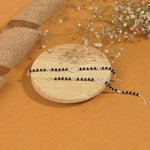 Black Beads and Silver Swastik Nazariya for Kids