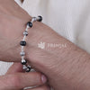 Karungali Silver Oval Beads Bracelet