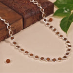 Rudraksha Silver Mala (Hexagon Ring)