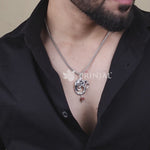 Shree Ganesh Om Rudraksha Silver Pendant