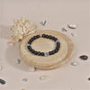 Ebony Karungali with Shree Hari Silver Beads Bracelet