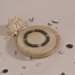 Pyrite Stone with Om Silver Beads Bracelet