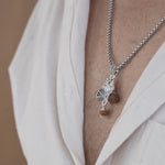 Rudraksha Trishul Pendant With Silver Chain