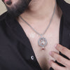 Om Trishul Rudraksha Silver Pendant