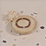 Rudraksha with Om Silver Beads Bracelet