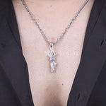 Sacred Trishul Damru pendant crafted in 92.5 silver