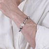 Premium Black Rudraksha with Om Namah Shivay Silver Bracelet