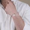 Rudraksha Silver Round Orbit Bracelet