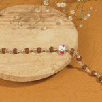 Real Rudraksha Silver Bracelet with Colorful Teddy Bear Single Line for Kids
